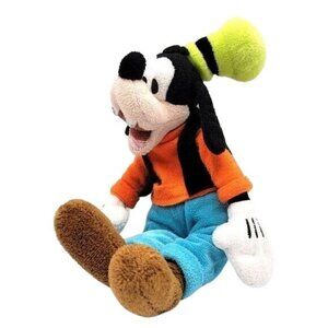 2/$15 Disney Store Goofy Plush Soft Doll Black 9" Orange Shirt Pants Hat Floppy